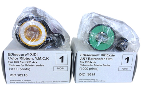 Pack cinta color EDIsecure DIC10216 y Film retransferencia ART DIC10319