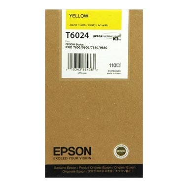 Tinta EPSON Amarillo 110 ml SP 7880/9880/7800/9800 - T6024