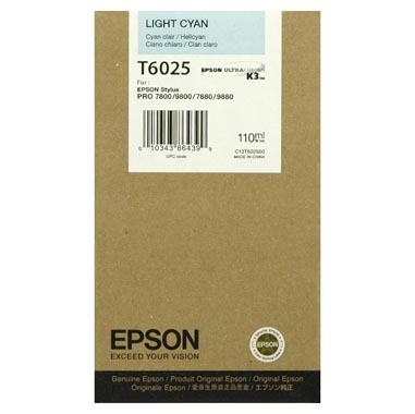 EPSON LIGHT CYAN INK 110 ml SP 7880/9880/7800/9800 - T6021