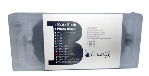 Matte Black Engraver Ink cartridge for Epson 7700/7890/7900/9700/9890/9900