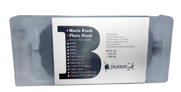 Photo Black Engraver Ink Cartridge for Epson 4000/7600/9600