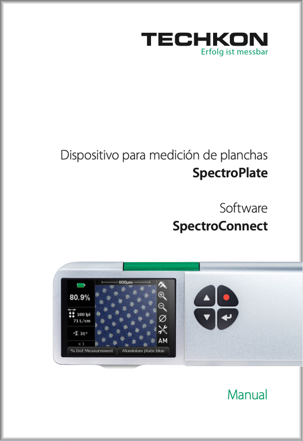 Manual usuario Techkon SpectroPlate en español